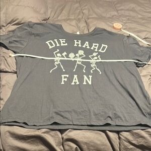 Maurices Gray 'Die Hard Fan' Short Sleeve Tee